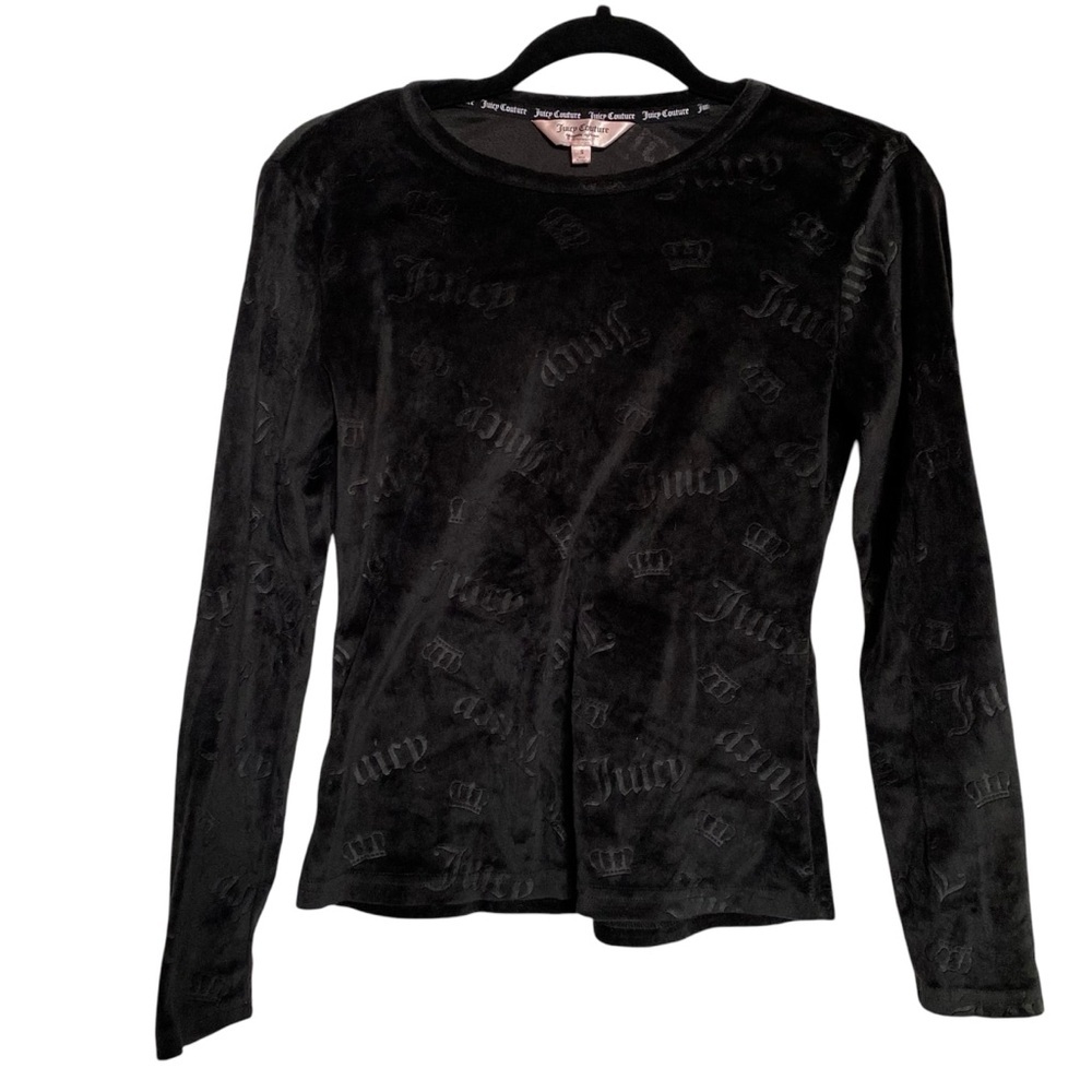 Juicy Couture Black Long Sleeve Sleep Top